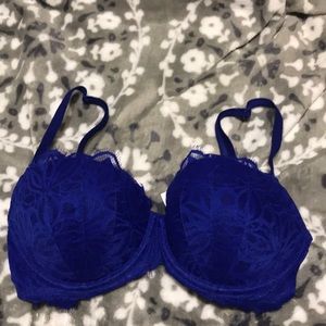 PINK - Blue Demi Bra - lightly padded